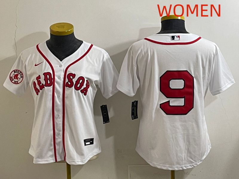 Women Boston Red Sox #9 No Name White Game 2025 Nike MLB Jersey style 5